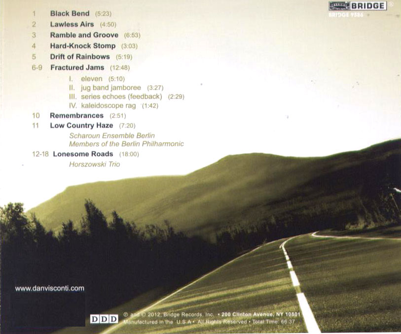 Dan Visconti: Lonesome Roads / Horszowski Trio - Back Cover