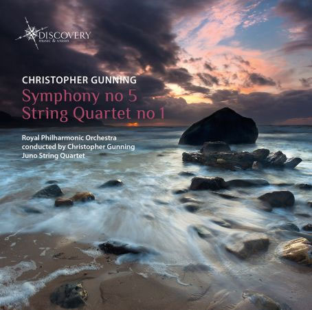 Christopher Gunning: Symphony No. 5 (2009); String Quartet No. 1 (1999 rev. 2006) / Juno Quartet, Royal Philharmonic Orchestra