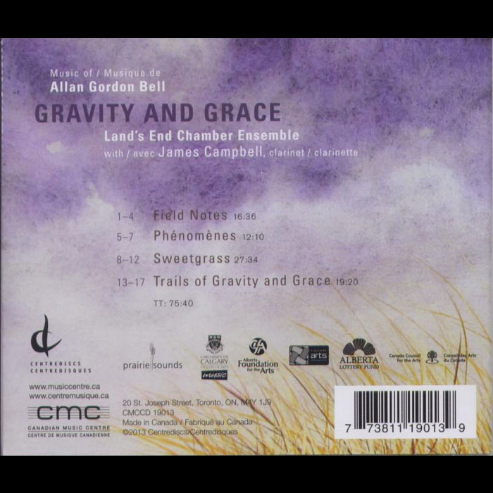 Allan Gordon Bell - Gravity and Grace - back cover
